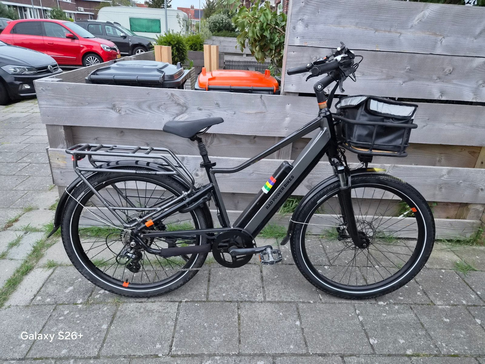 rad power bikes(e-bike) transportfiets 43 cm framemaat, Zo goed als nieuw, Minder dan 47 cm, 50 km per accu of meer, Ophalen
