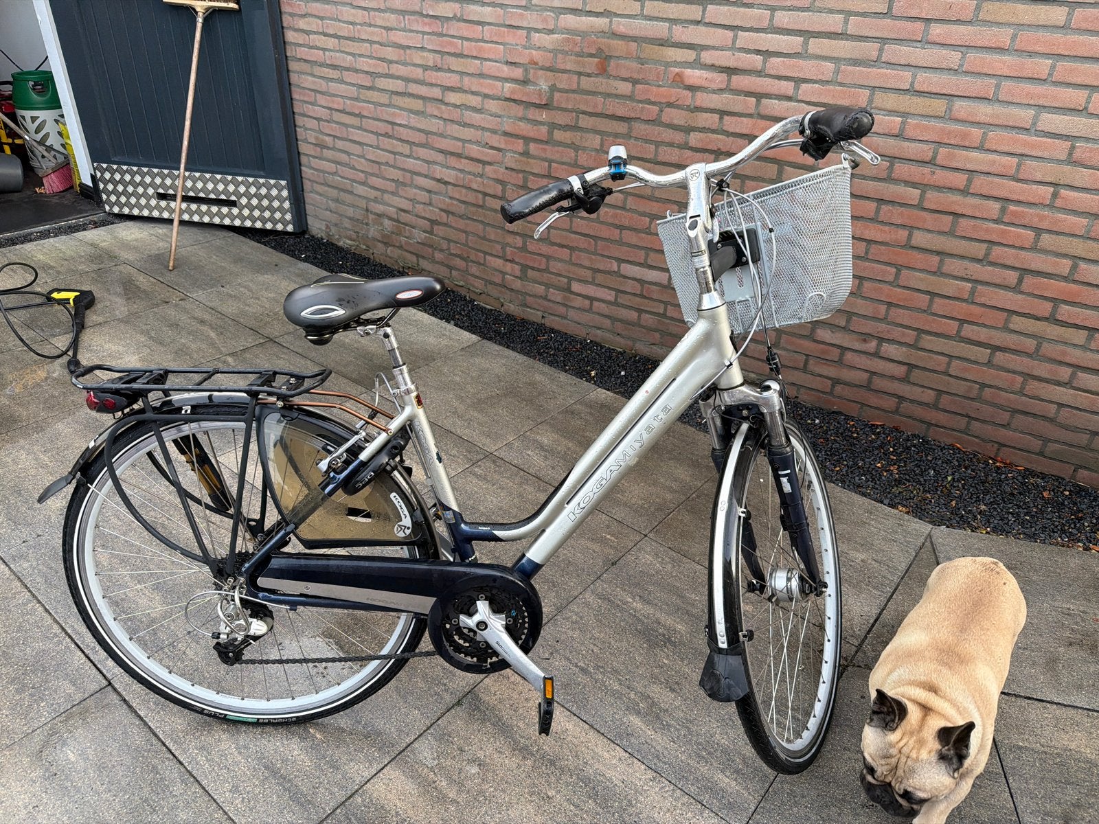 Mooie koga miyata damesfiets met mandje en 24 versnellingen, Gebruikt, Velgrem, 47 tot 50 cm, Versnellingen