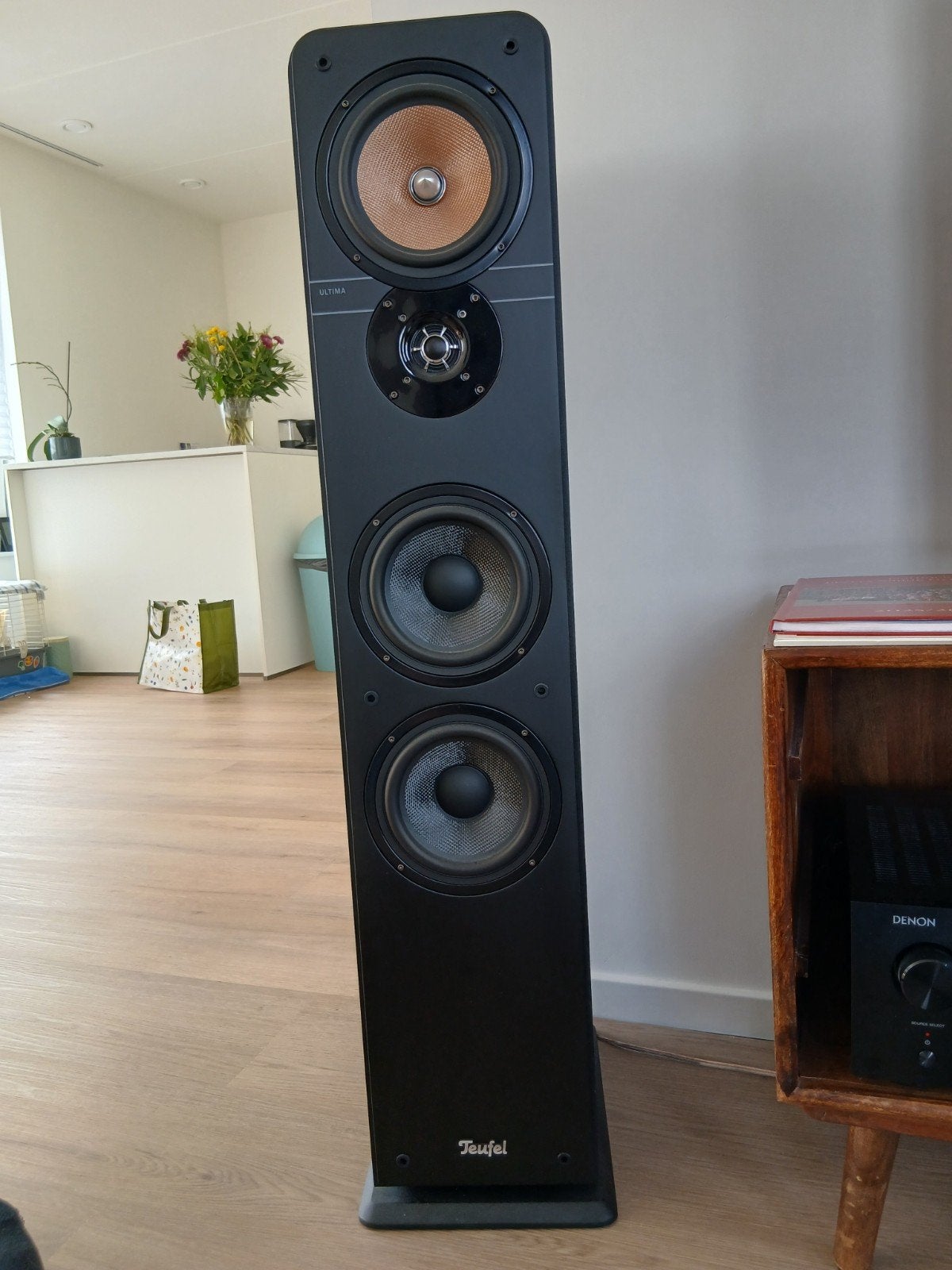 Set Teufel Ultima 40 Vloerstaande Luidsprekers - Zwart, Audio, Tv en Foto, Luidsprekers, Vloerstaande luidspreker, Basreflex, Zo goed als nieuw