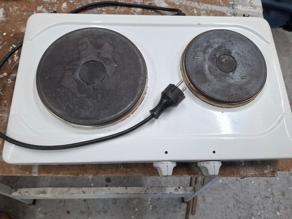 Te Koop: Dubbele Elektrische kookplaat, Ophalen, Gebruikt, 3 kookzones of minder, Vrijstaand