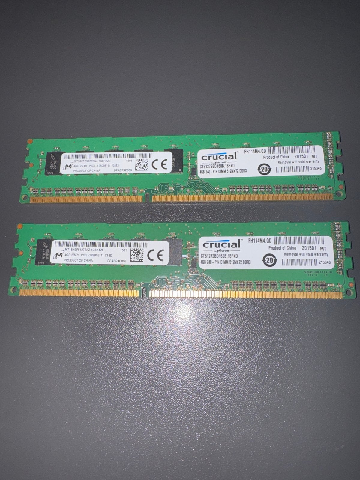 8GB DDR3 RAM Geheugen (2x 4GB) Crucial Desktop, Gebruikt, 8 GB, DDR3, Ophalen of Verzenden