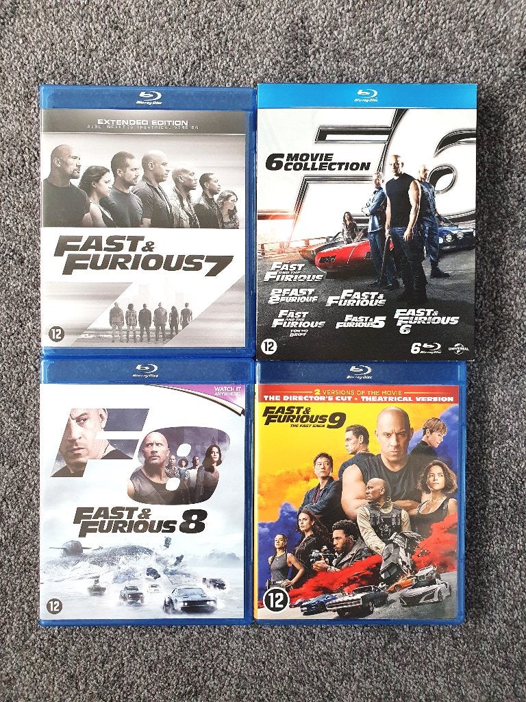 Fast & Furious 1 t/m 9 (9 disc), Cd's en Dvd's, Blu-ray, Ophalen of Verzenden, Zo goed als nieuw, Actie