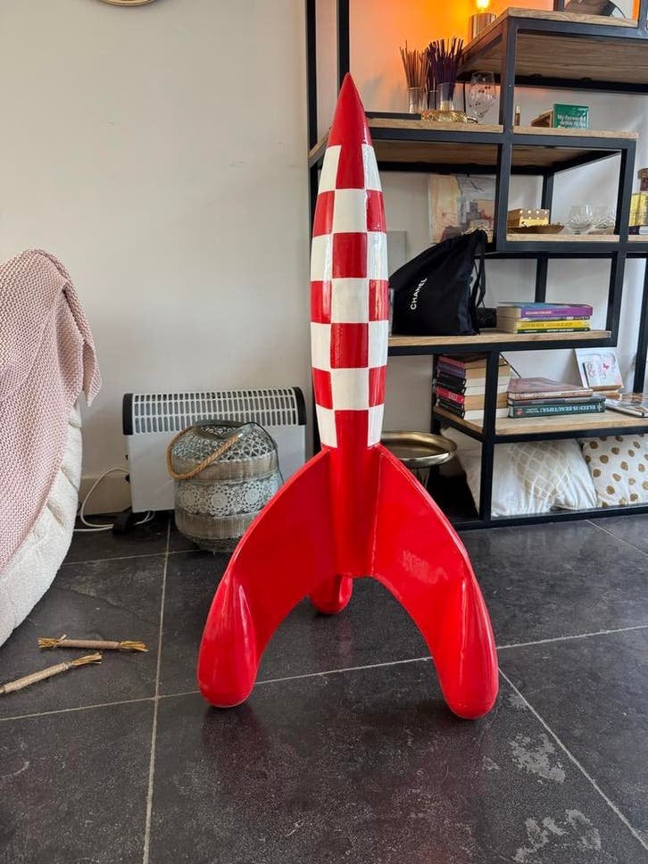 Grote Raket Decoratie - Kuifje Stijl, Ophalen, Zo goed als nieuw, Fantasy