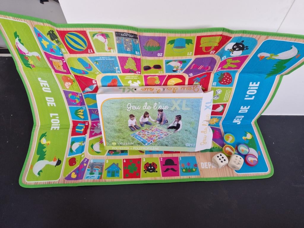 Ganzenbord XL, Hobby en Vrije tijd, Gezelschapsspellen | Bordspellen, Vijf spelers of meer, Ophalen of Verzenden, Gebruikt, Gifi
