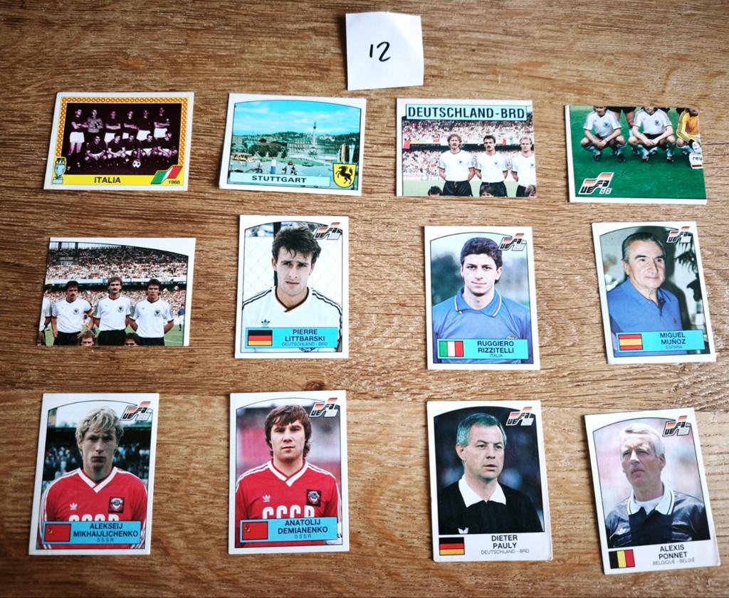12 Panini Euro 88 Voetbalplaatjes - Div. Spelers Teams (12), Verzamelen, Sportartikelen en Voetbal, Ophalen of Verzenden, Gebruikt