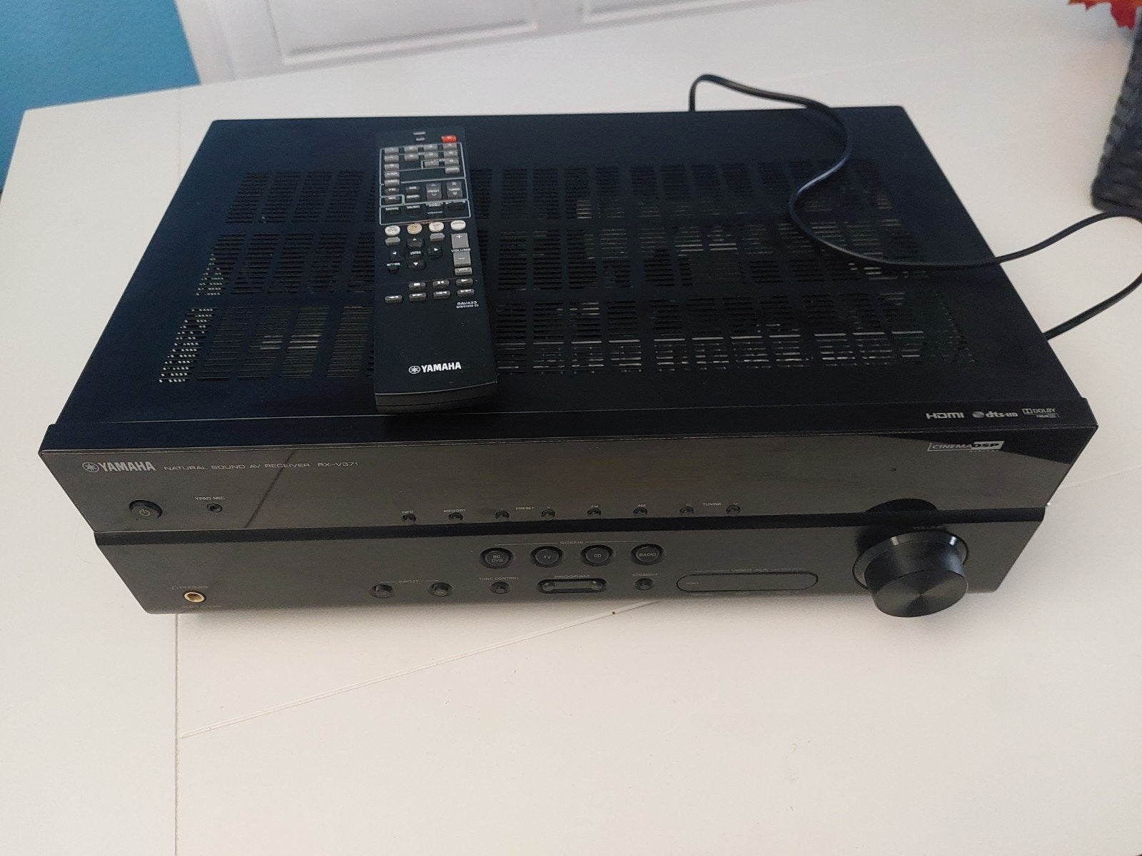 Yamaha RX-V371 AV-Receiver met afstandsbediening, Ophalen, Gebruikt, Yamaha, 120 watt of meer