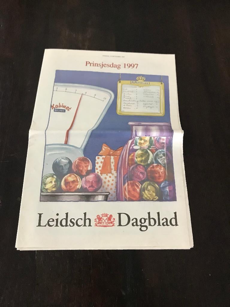Leidsch Dagblad dinsdag 16 september 1997 Prinsjesdag, Verzamelen, Tijdschriften, Kranten en Knipsels, Ophalen of Verzenden, 1980 tot heden