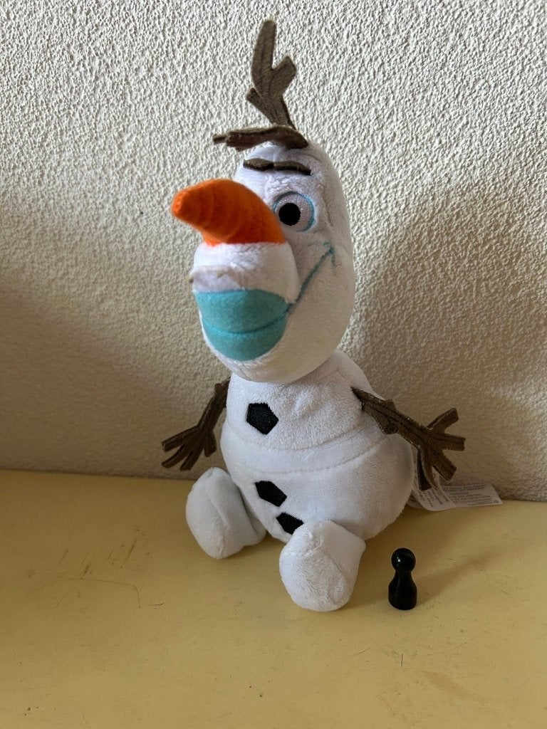 Kleine Disney Frozen Olaf Knuffel - Pluche Sneeuwpop, Ophalen of Verzenden, Overige figuren, Gebruikt, Knuffel