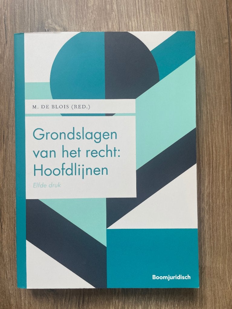 Grondslagen van het recht: Hoofdlijnen - M. De Blois, Boom, Ophalen of Verzenden, Gamma, WO