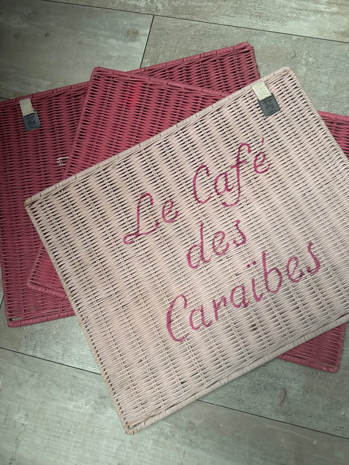 Riviera Maison placemats 3 stuks, Ophalen, Gebruikt, Roze, Landelijk