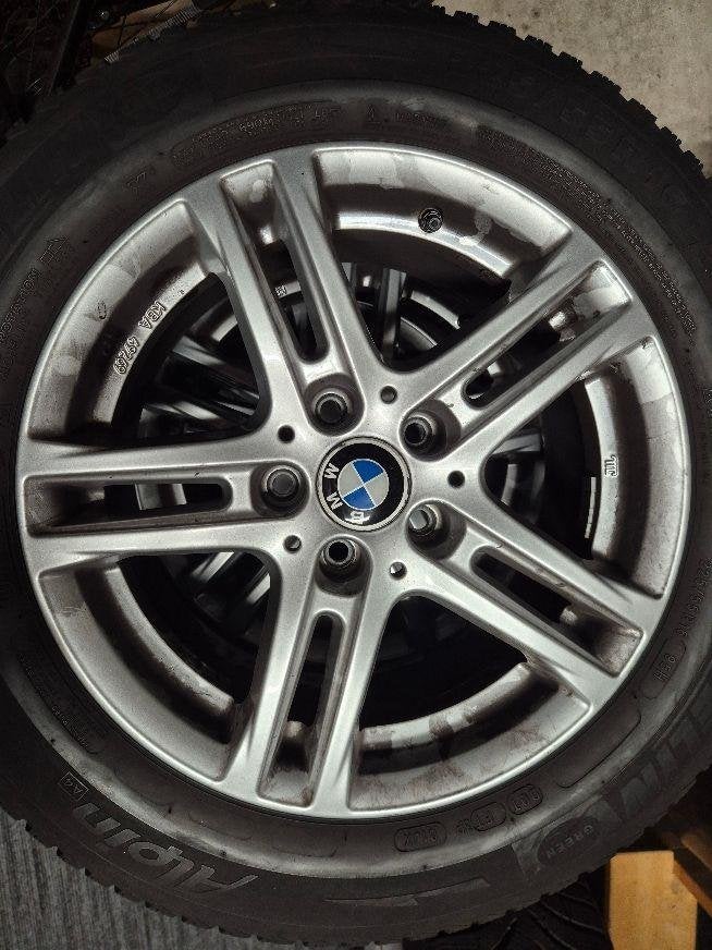 Lichtmetalen wielen met winterbanden BMW 3 Audi A4, Ophalen, Gebruikt, 16 inch, Banden en Velgen