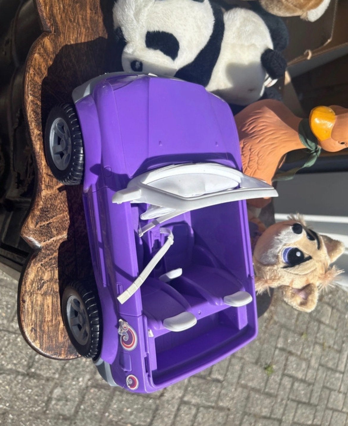 Paarse speelgoedauto cabriolet, Ophalen of Verzenden, Gebruikt