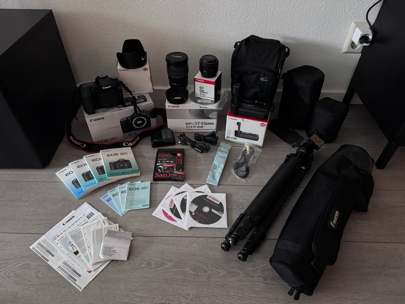 Canon EOS 50D set | 17-55mm f/2.8 IS USM | 50mm f/1.8, Audio, Tv en Foto, Fotocamera's Digitaal, Ophalen, Zo goed als nieuw, Spiegelreflex