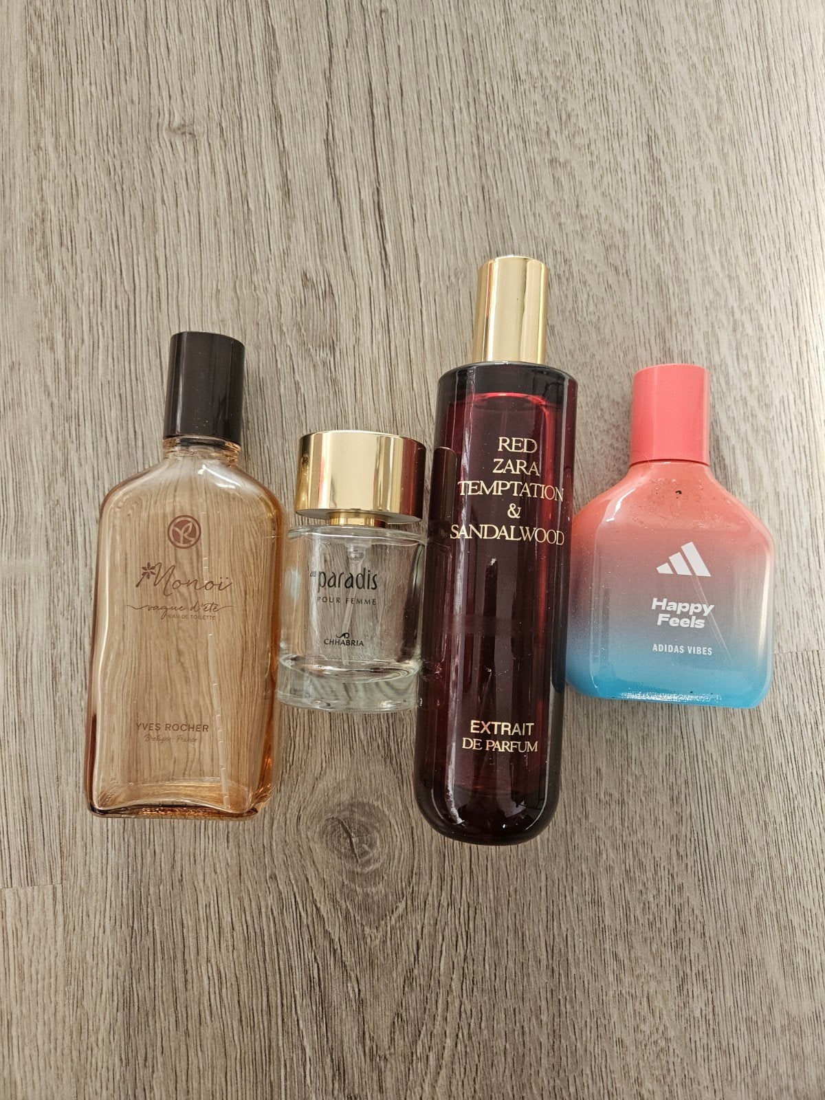 Lege parfumflesjes - Yves Rocher, Zara, Adidas, Paradis, Ophalen of Verzenden, Gebruikt
