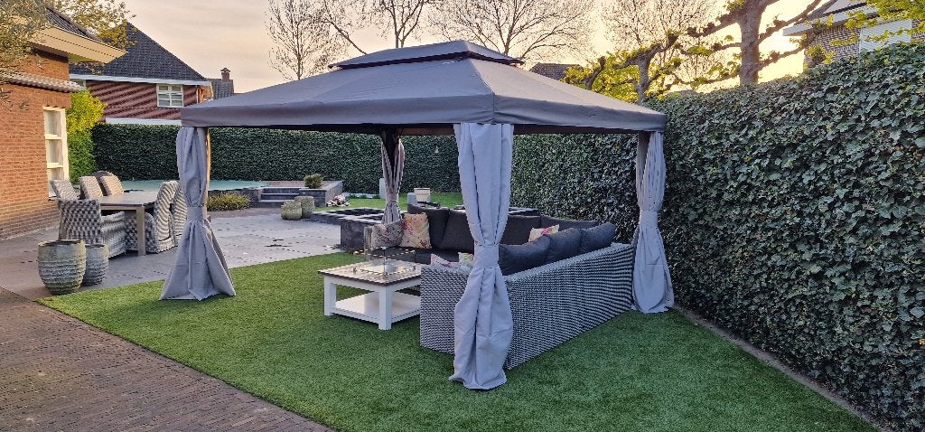 3 x 4 mtr Paviljoen Excellent Partytent Waterdicht 3x4 Grijs, Laagheidehof 8, Partytent, Minder dan 4 meter, Luixe TuinPaviljoens