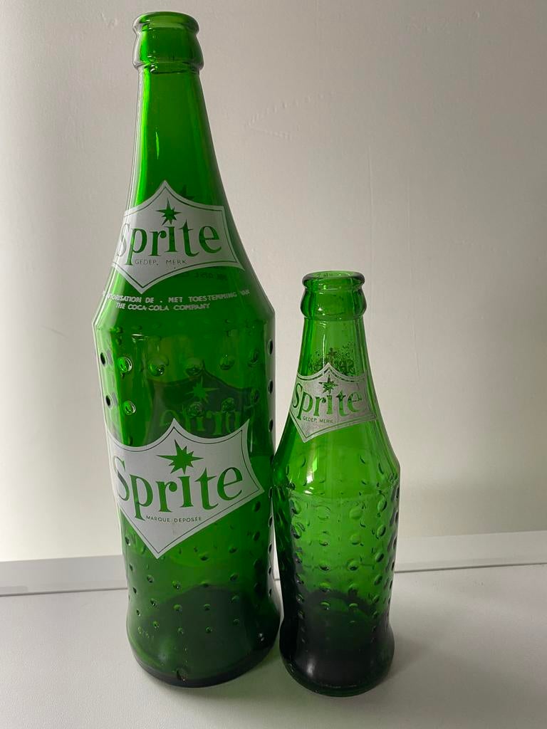 2x oude limonade gazeuse fles SPRITE, Verzamelen, Ophalen of Verzenden, Zo goed als nieuw