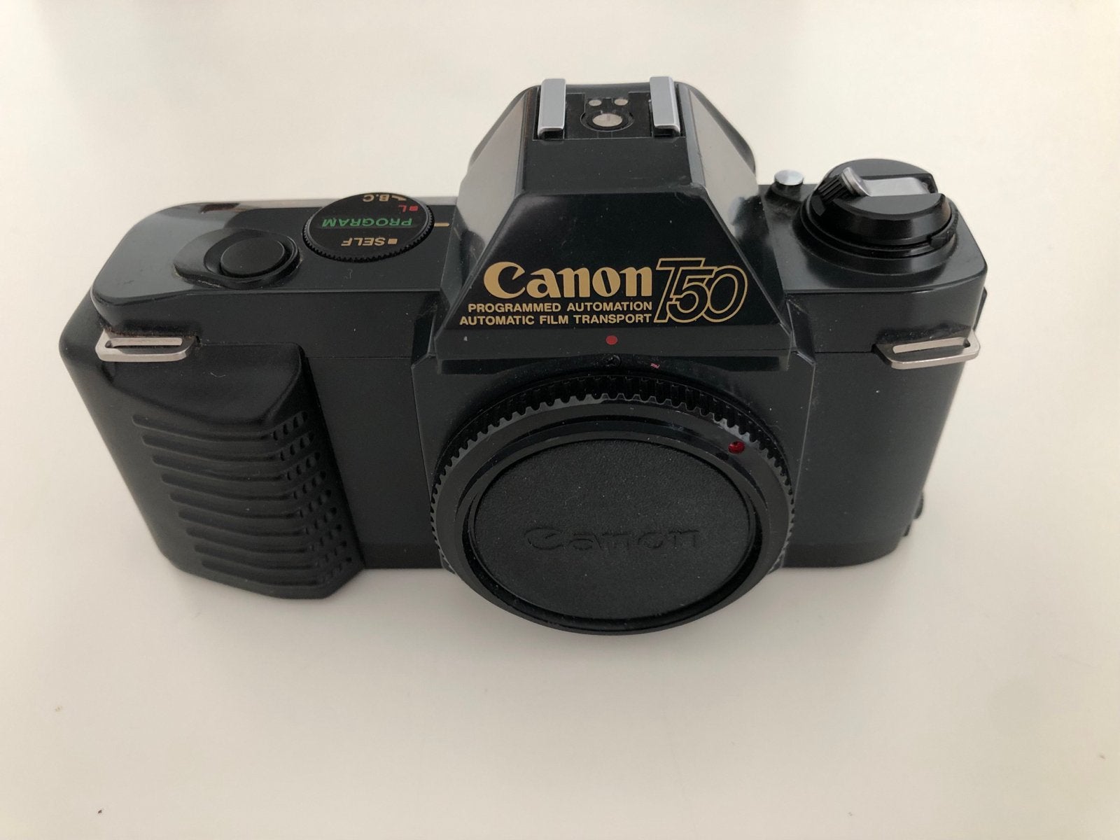 Vintage Canon T50 Analoge Filmcamera met FD 35-105mm Lens, Ophalen of Verzenden, Gebruikt, Spiegelreflex, Canon