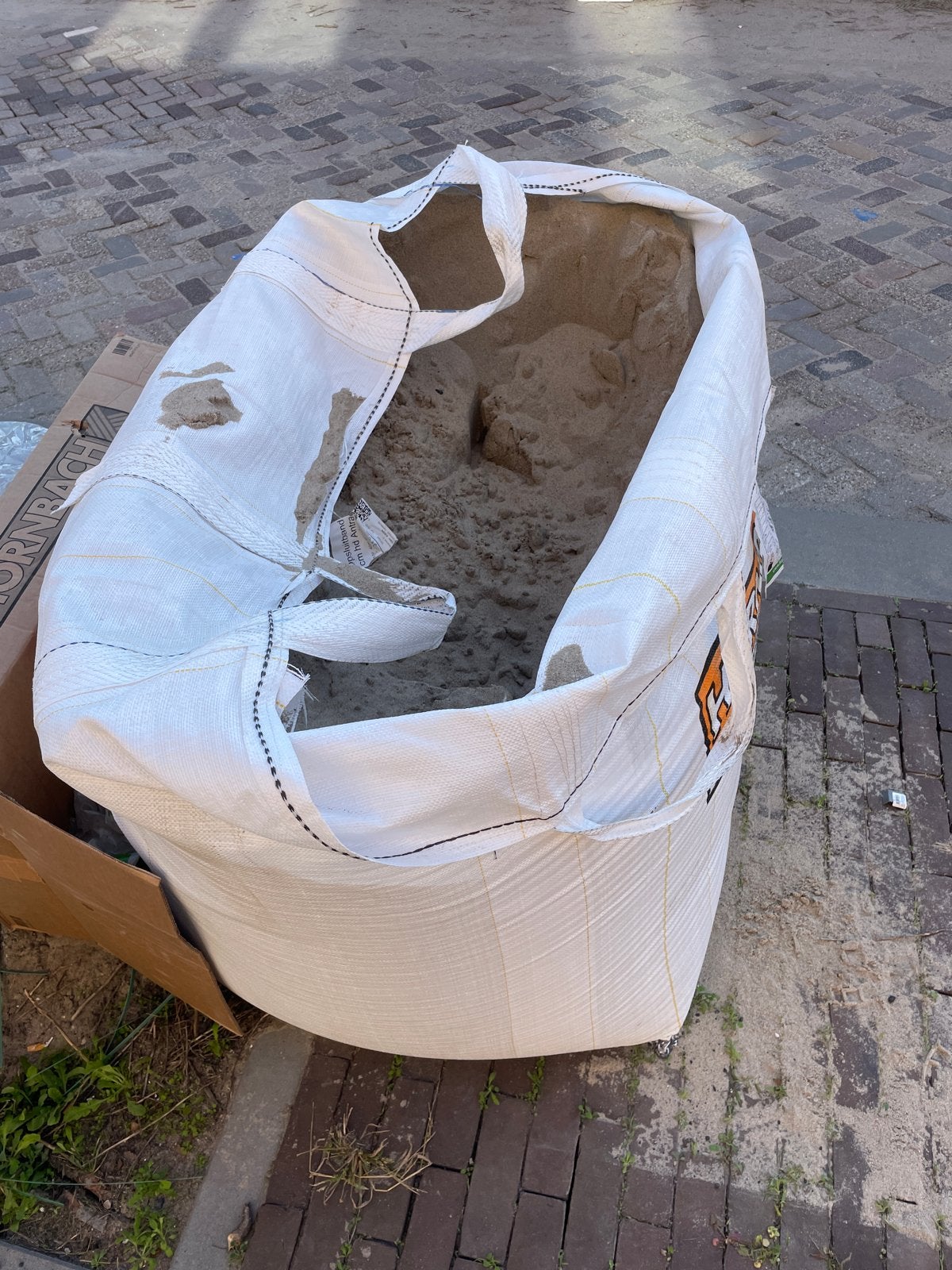 1 kuub ophoogzand - zelf ophalen, Tuin en Terras, Ophalen, Gebruikt, Ophoogzand