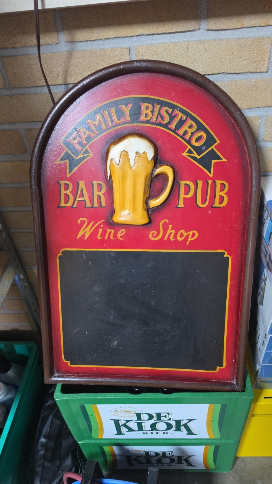 Krijtbord Mancave - Family Bistro Bar Pub Decoratie, Huis en Inrichting, Ophalen, Gebruikt