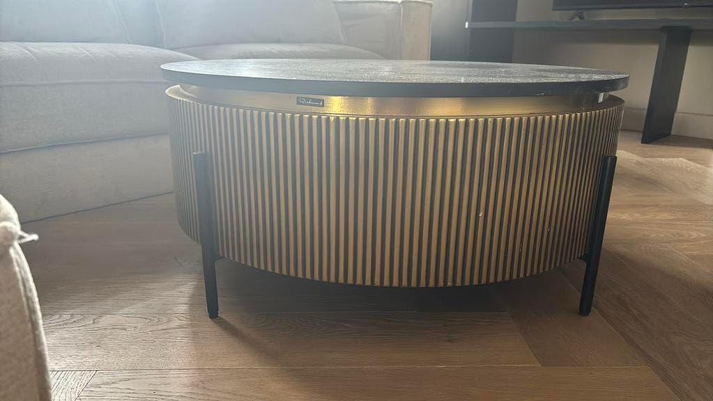 Richmond salontafel Ironville, Ophalen, Rond, 50 tot 100 cm, Zo goed als nieuw