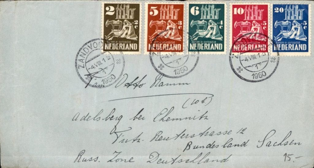 Zandvoort - Duitsland - Zomerzegels Serie - 1950, Postzegels en Munten, Brieven en Enveloppen | Nederland, Ophalen of Verzenden