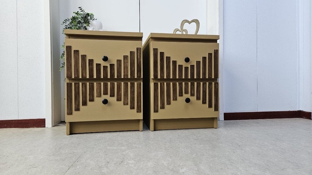 Unieke set nachtkastjes, Huis en Inrichting, Slaapkamer | Nachtkastjes, Ophalen of Verzenden, Nieuw, Minder dan 45 cm, Minder dan 55 cm