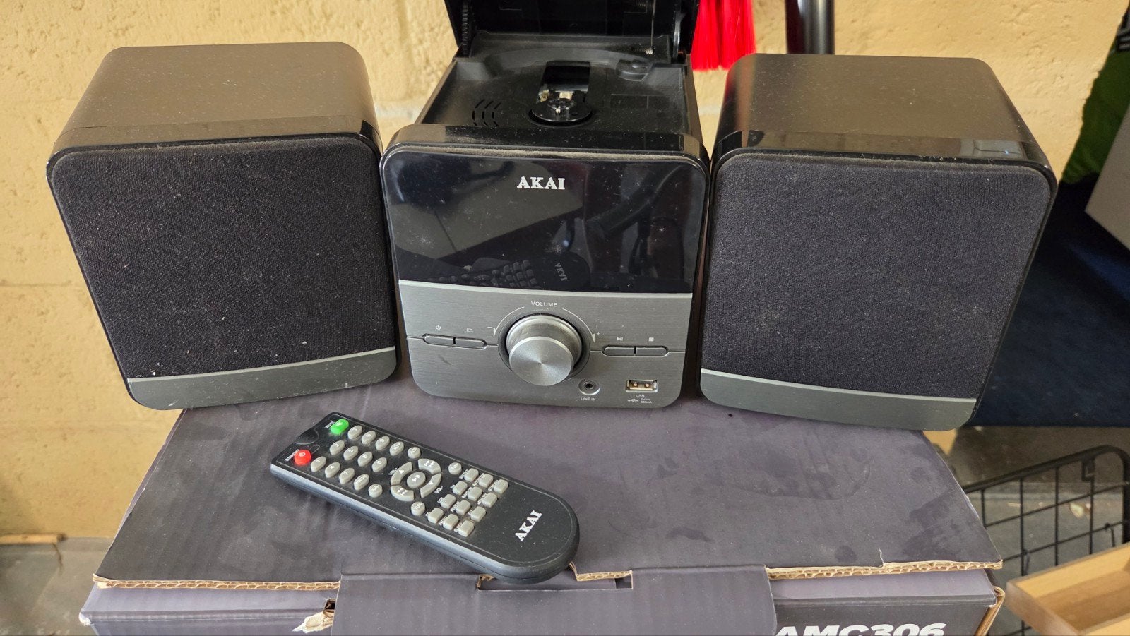 Akai AMC306 Microsysteem - Zo goed als nieuw, in doos, Microset, Tuner of Radio, Ophalen of Verzenden, Zo goed als nieuw