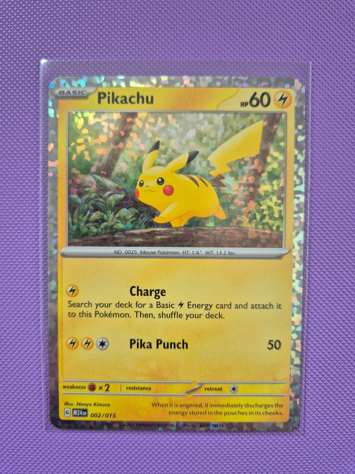 Pokémon Pikachu McDonald's 2024 (M24 002) - NM, Ophalen of Verzenden, Zo goed als nieuw, Losse kaart, Foil