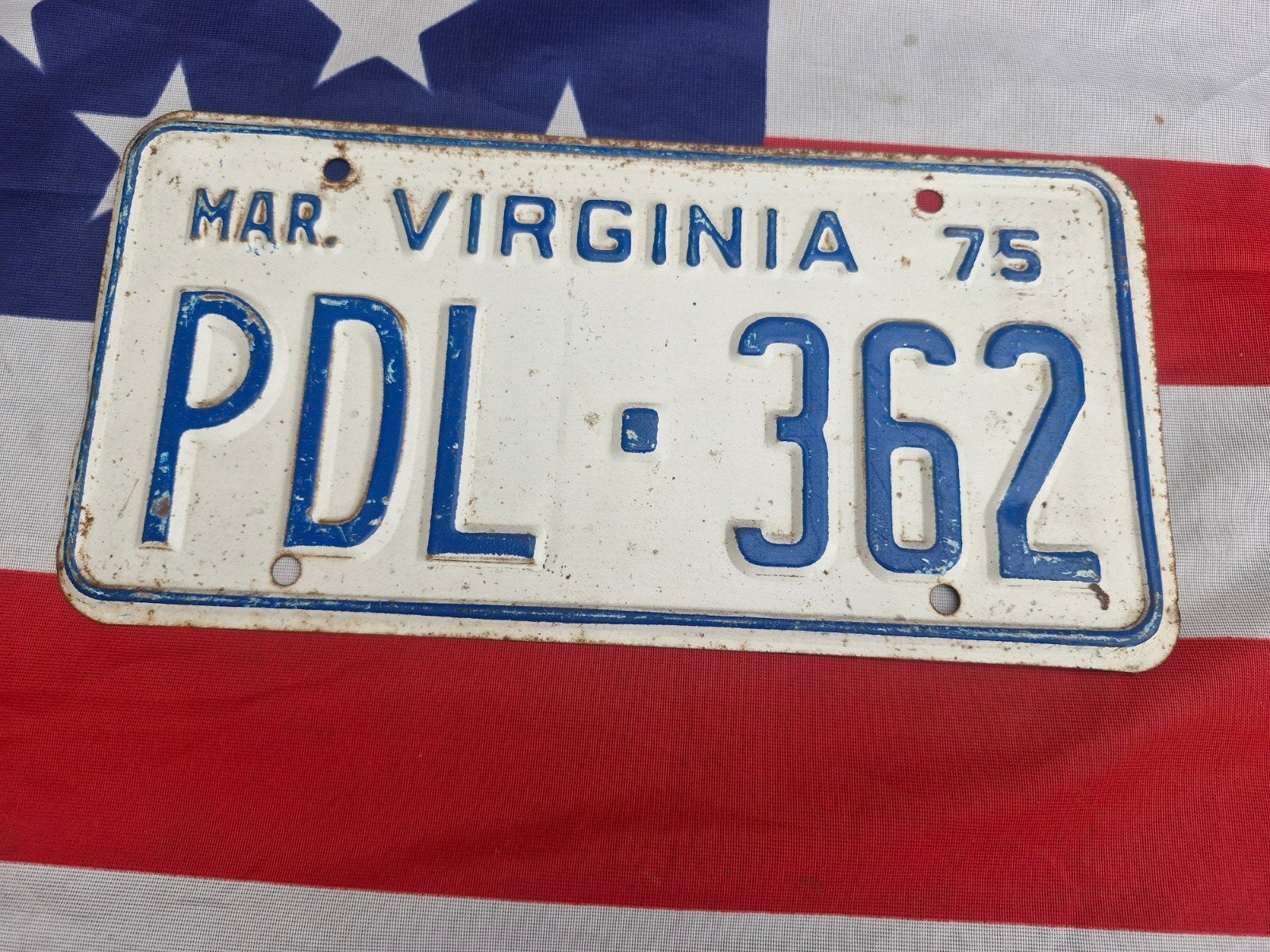 Kentekenplaat Virginia USA Nummerplaat nummerbord License VS, Verzenden, Gebruikt, Auto's