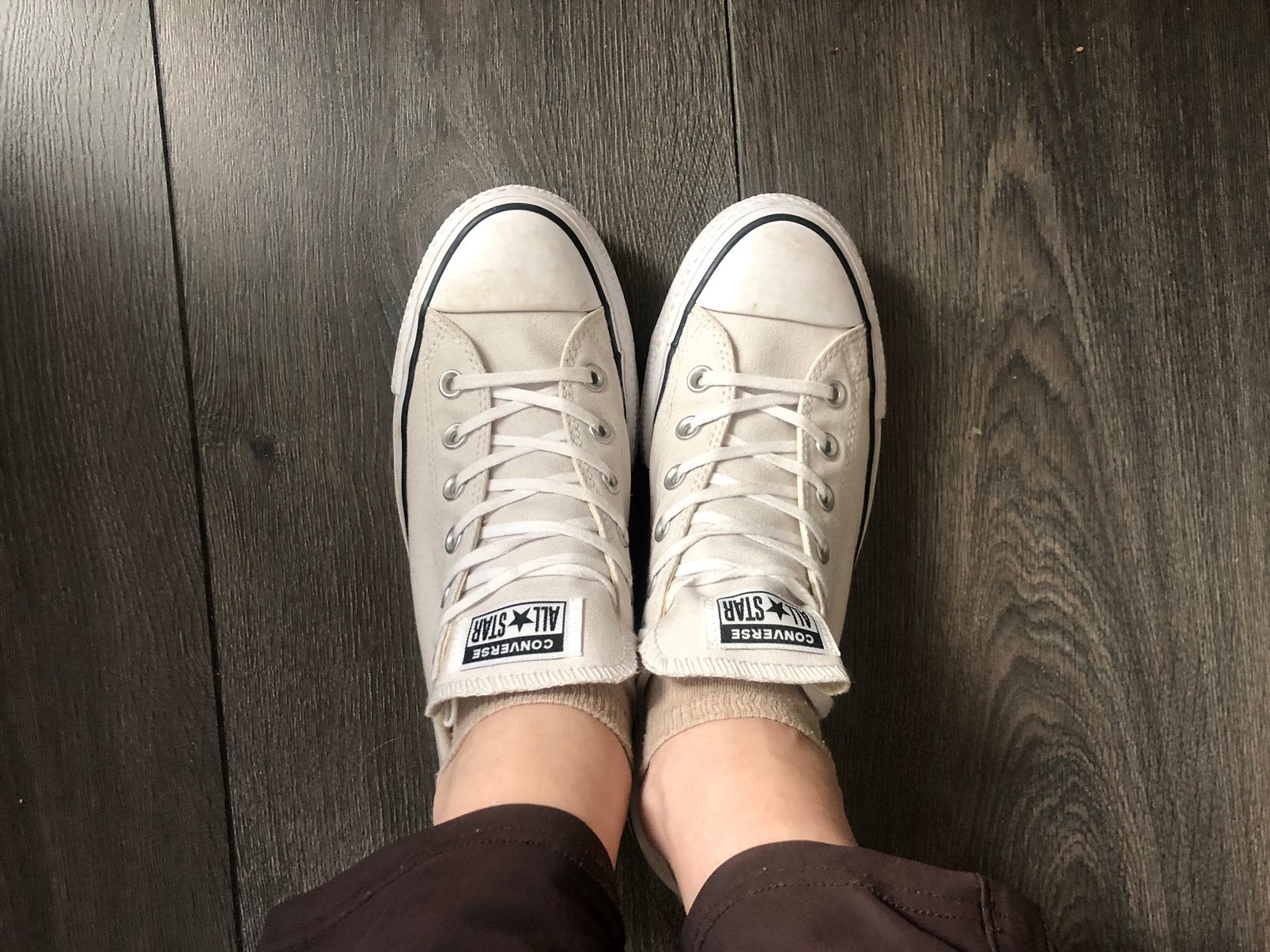 Converse Allstarts Sneakers Wit - Beige - Creme - Ecru 41, Beige, Ophalen of Verzenden, Sneakers of Gympen, Zo goed als nieuw