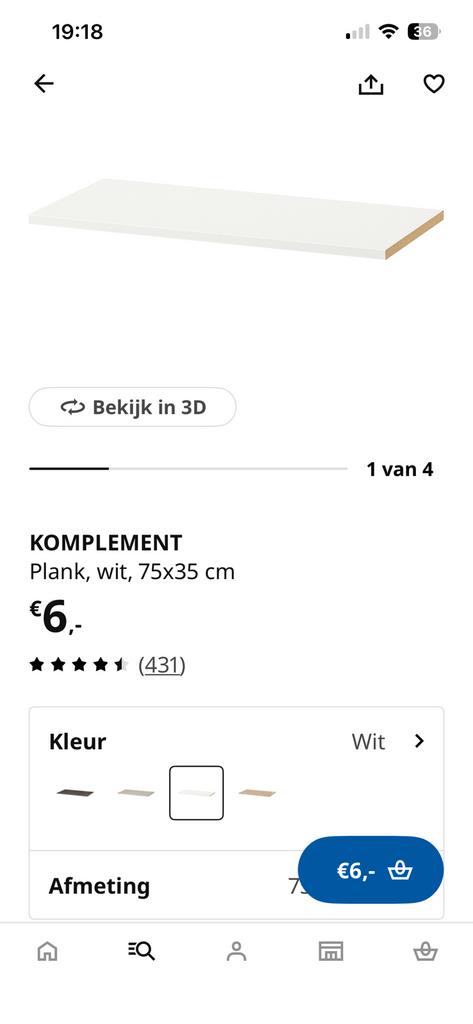 3x pax planken komplememt 75x35, Met plank(en), Zo goed als nieuw, Minder dan 100 cm, 25 tot 50 cm