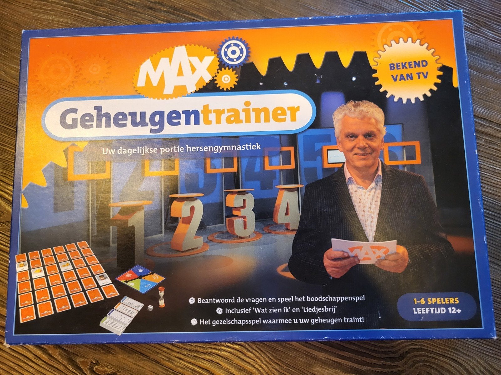 Max geheugentrainer gezelschapsspel - compleet, Ophalen of Verzenden, Zo goed als nieuw