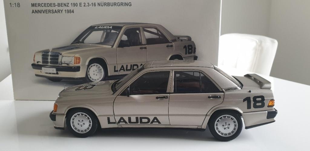1:18 AutoArt Mercedes 190E 2.3 - 16V  Nürburgring Lauda, Hobby en Vrije tijd, Modelauto's | 1:18, Auto, Autoart, Ophalen of Verzenden