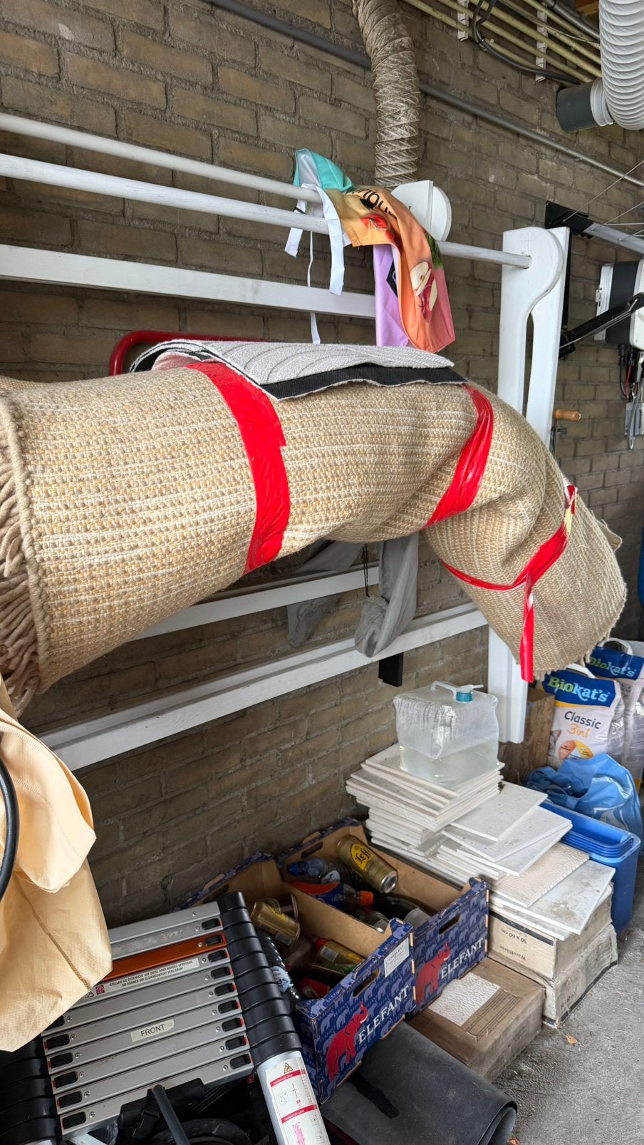 Zuiver wollen vloerkleed, Ophalen, Beige, 150 tot 200 cm, Zo goed als nieuw