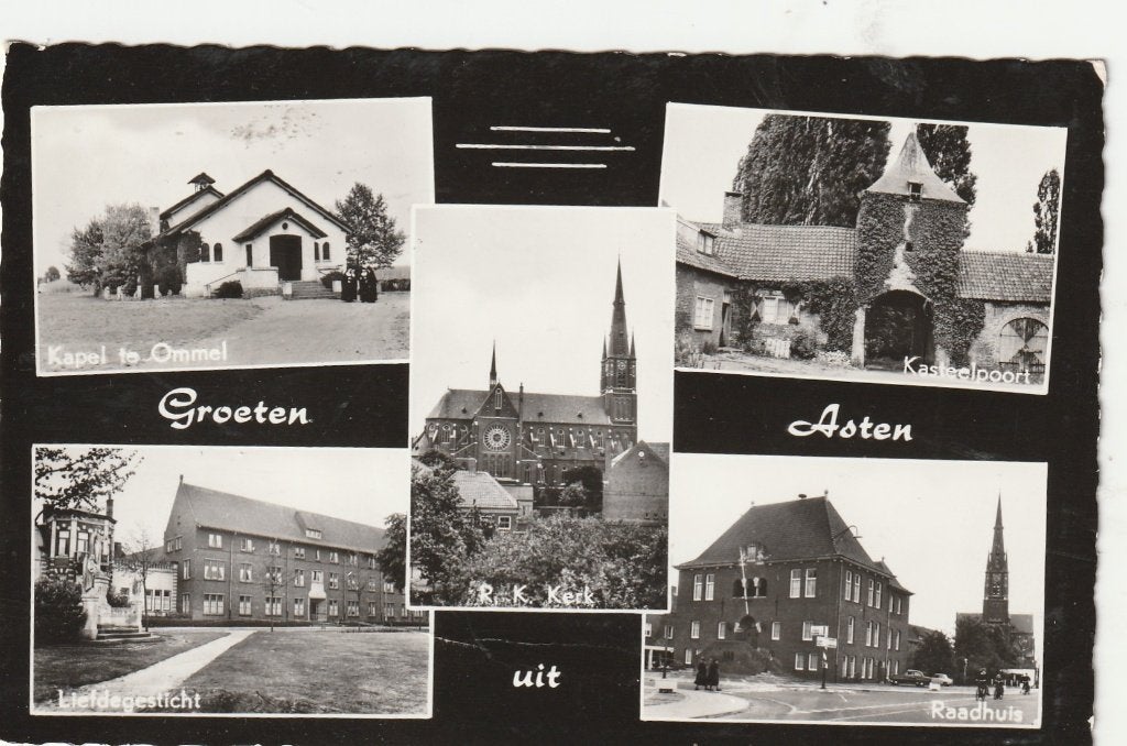 Asten (N.Br.) - Groeten uit Asten (5-luik)., Ophalen of Verzenden, 1960 tot 1980, Gelopen, Noord-Brabant