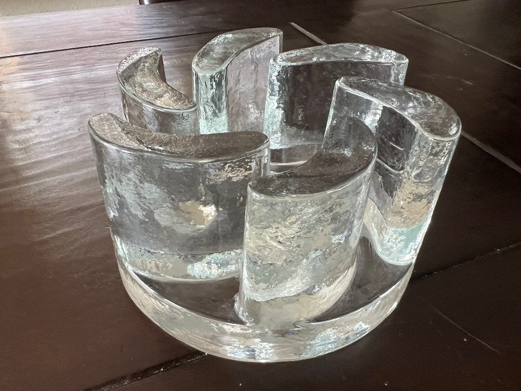 rechaud glas  15 cm doorsnede en 8 cm h warmhouder, Antiek en Kunst, Ophalen of Verzenden