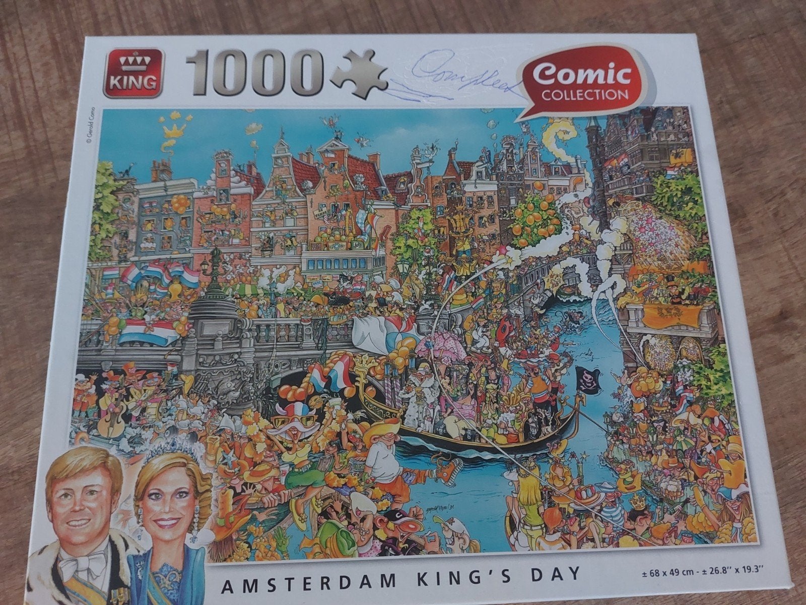 Complete legpuzzel 1000 stukje Amsterdam king's day, Ophalen of Verzenden, 500 t/m 1500 stukjes, Zo goed als nieuw
