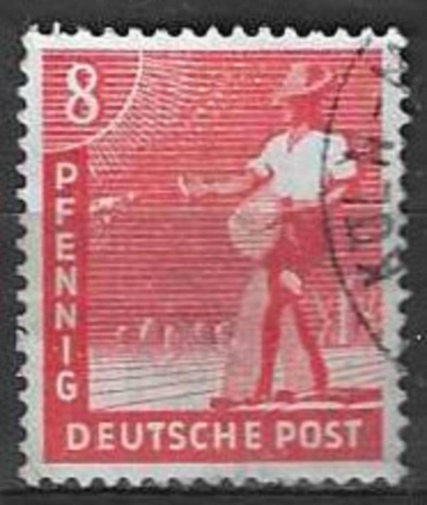 Duitsland A.A.S. 1947 - Yvert 34 - Deutsche Post - 8 Pf (ST), Verzenden, BRD, Gestempeld