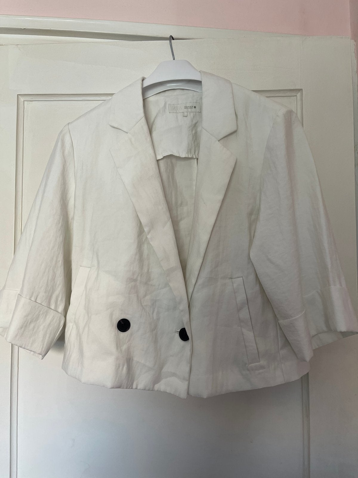 Zara Vest - Wit Jasje Maat M, Maat 38/40 (M), Wit, Ophalen of Verzenden, Zo goed als nieuw