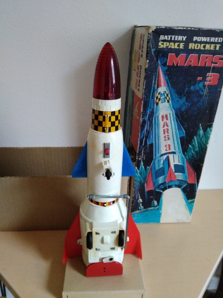 Jaren '60 speelgoed raket MARS-3, Ophalen of Verzenden, Gebruikt