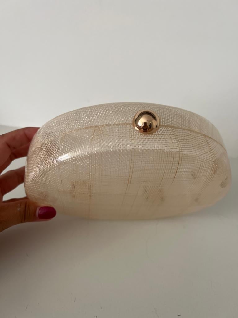 Chique Avondtasje - Beige met Gouden Sluiting Zara, Ophalen of Verzenden, Zo goed als nieuw, Beige, Avondtasje