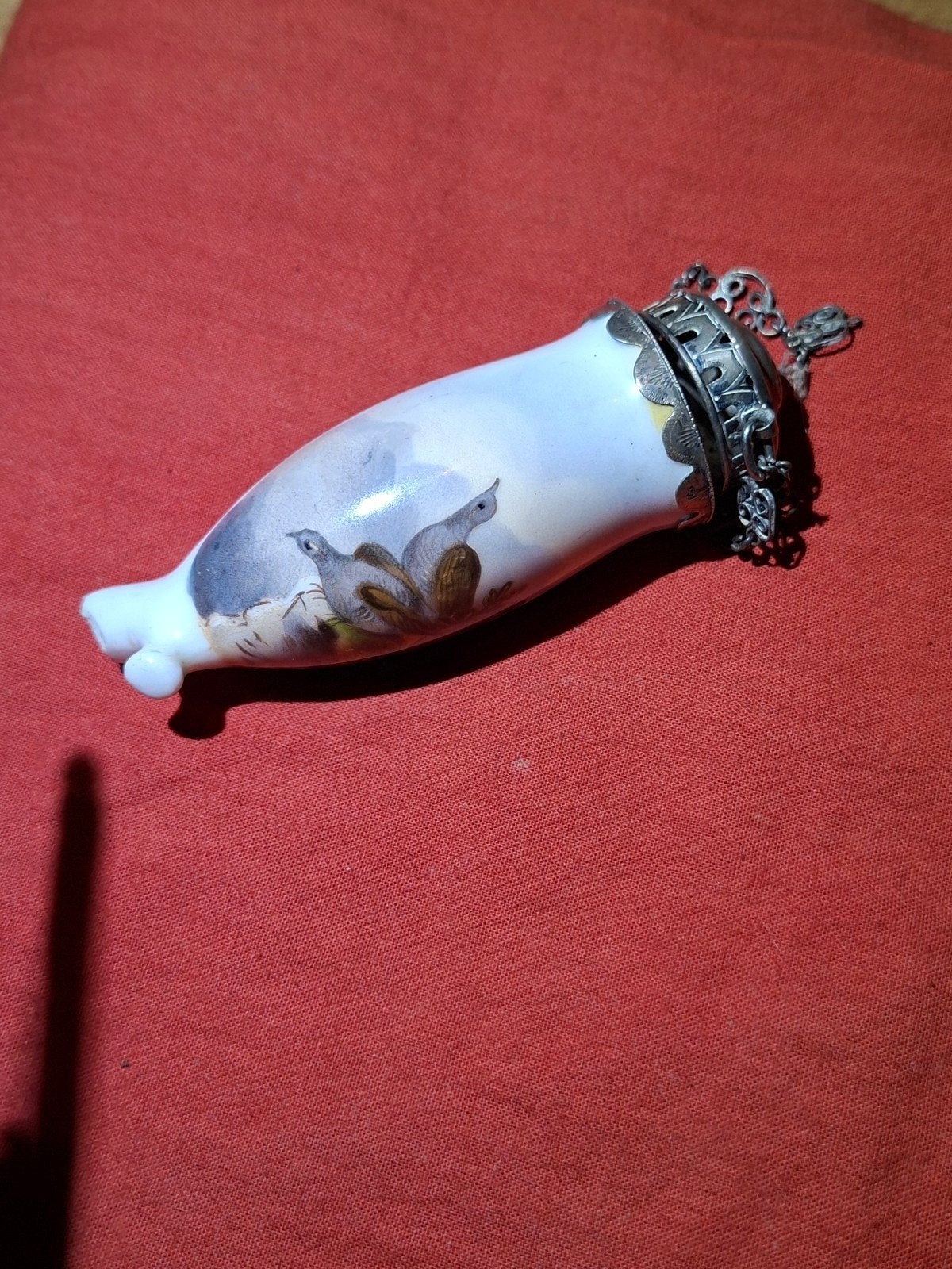 pijpenkopje met zilver, Antiek en Kunst, Ophalen of Verzenden, Zilver