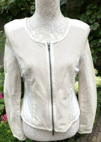 Lynde lederlook jasje maat 38 NIEUW, Kleding | Dames, Maat 38/40 (M), Wit, Nieuw, Ophalen of Verzenden