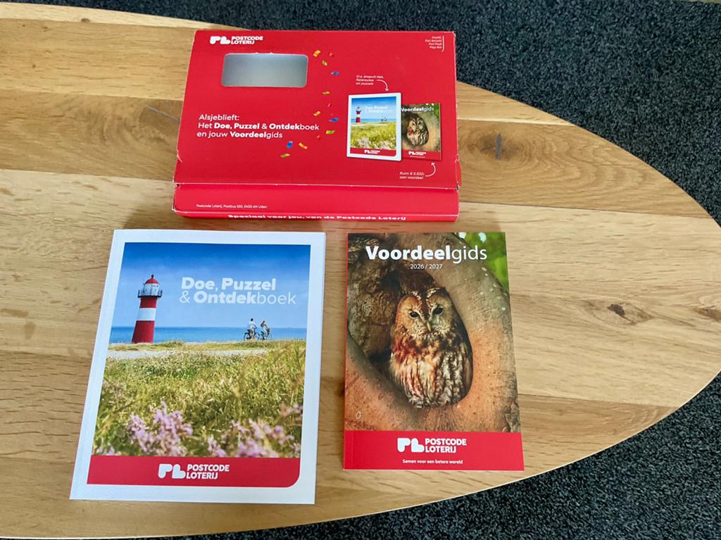 Postcode Loterij :Voordeelgids 2026 - 2027- Doe, Puzzel boek, Ophalen, Nieuw
