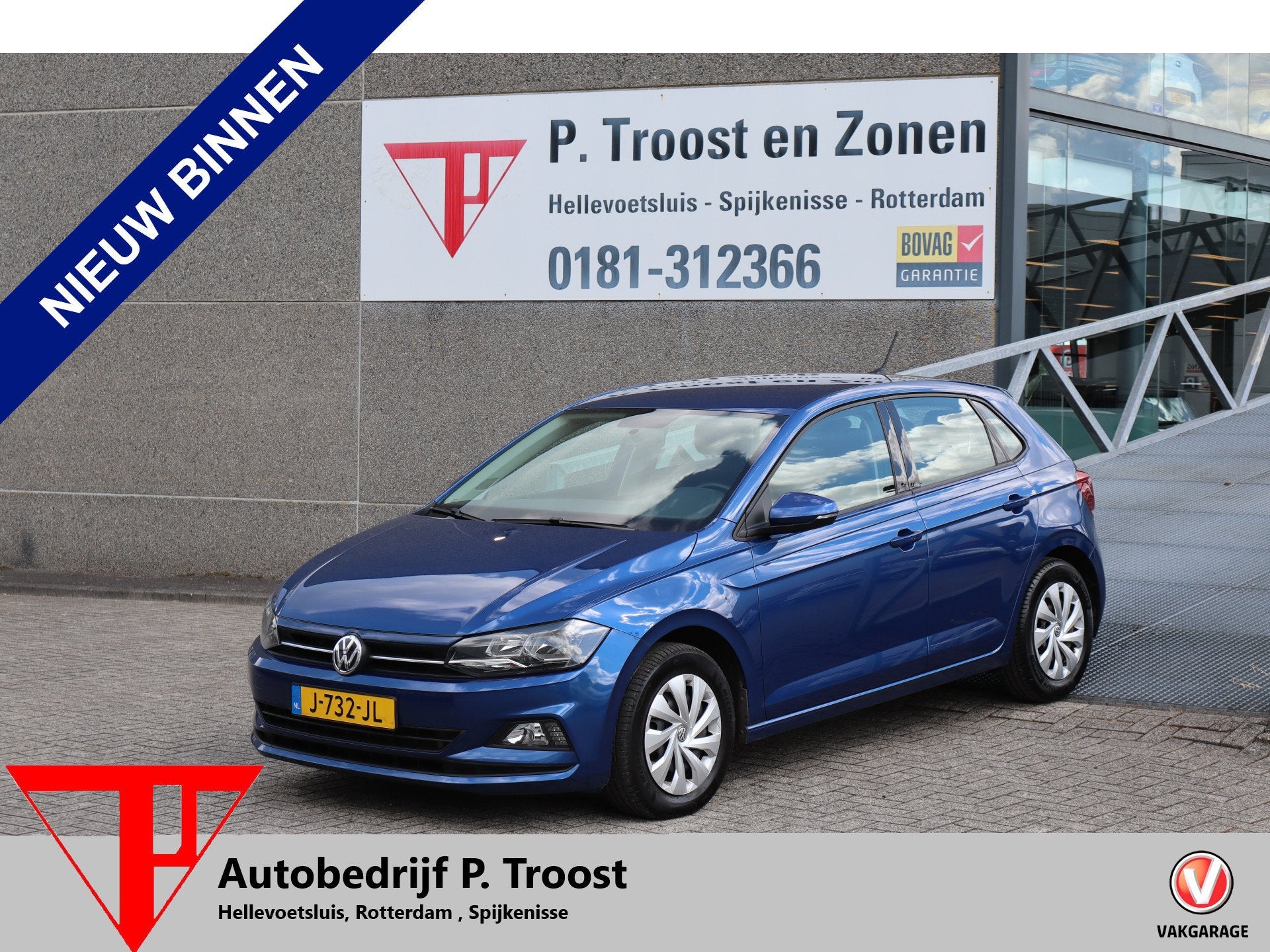 Volkswagen Polo 1.0 TSI Comfortline Automaat! Apple carplay/, Auto's, 12 maanden, Stof, Gebruikt, Blauw