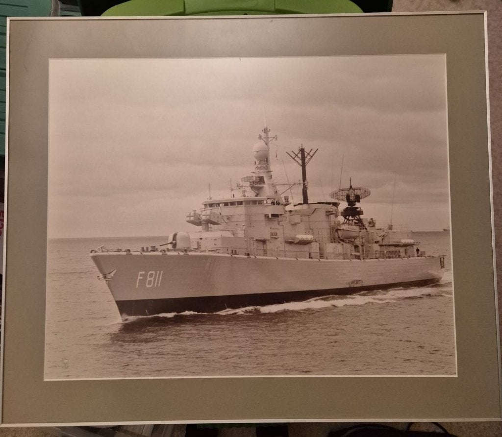 Poster Hr.Ms. PIET HEYN  F 811. Wereldhavendagen Rotterdam, Ophalen, Marine, Nederland, Foto of Poster