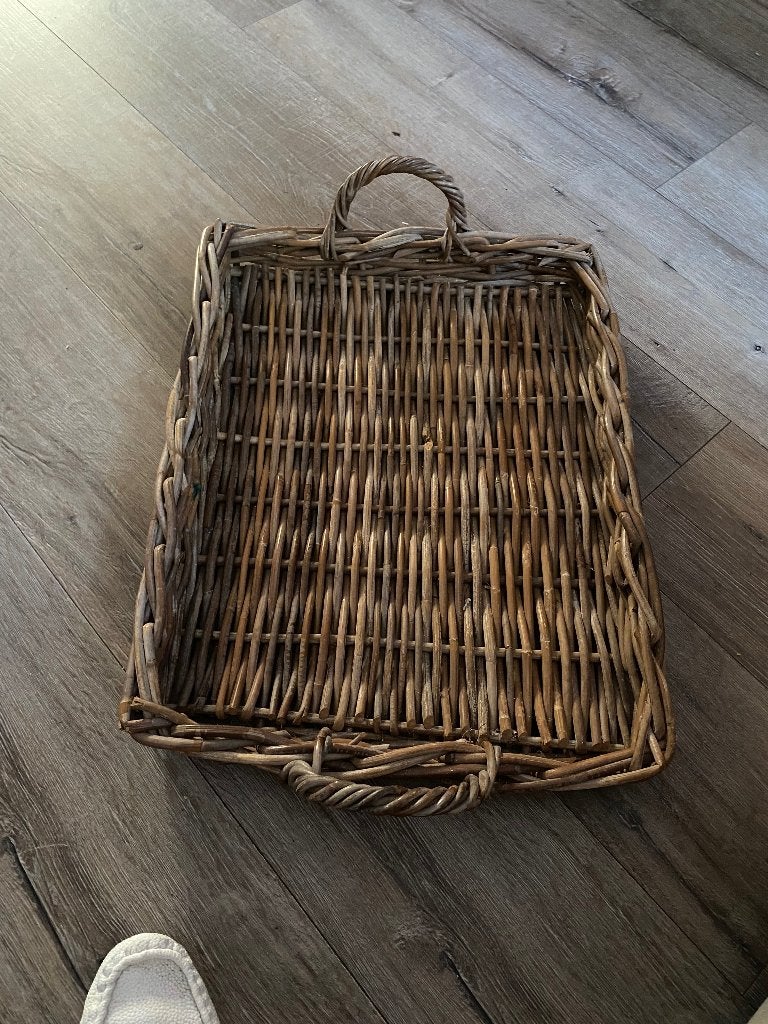 Mooie rieten serveermand, Ophalen, Gebruikt, Landelijk, Natuurlijk materiaal