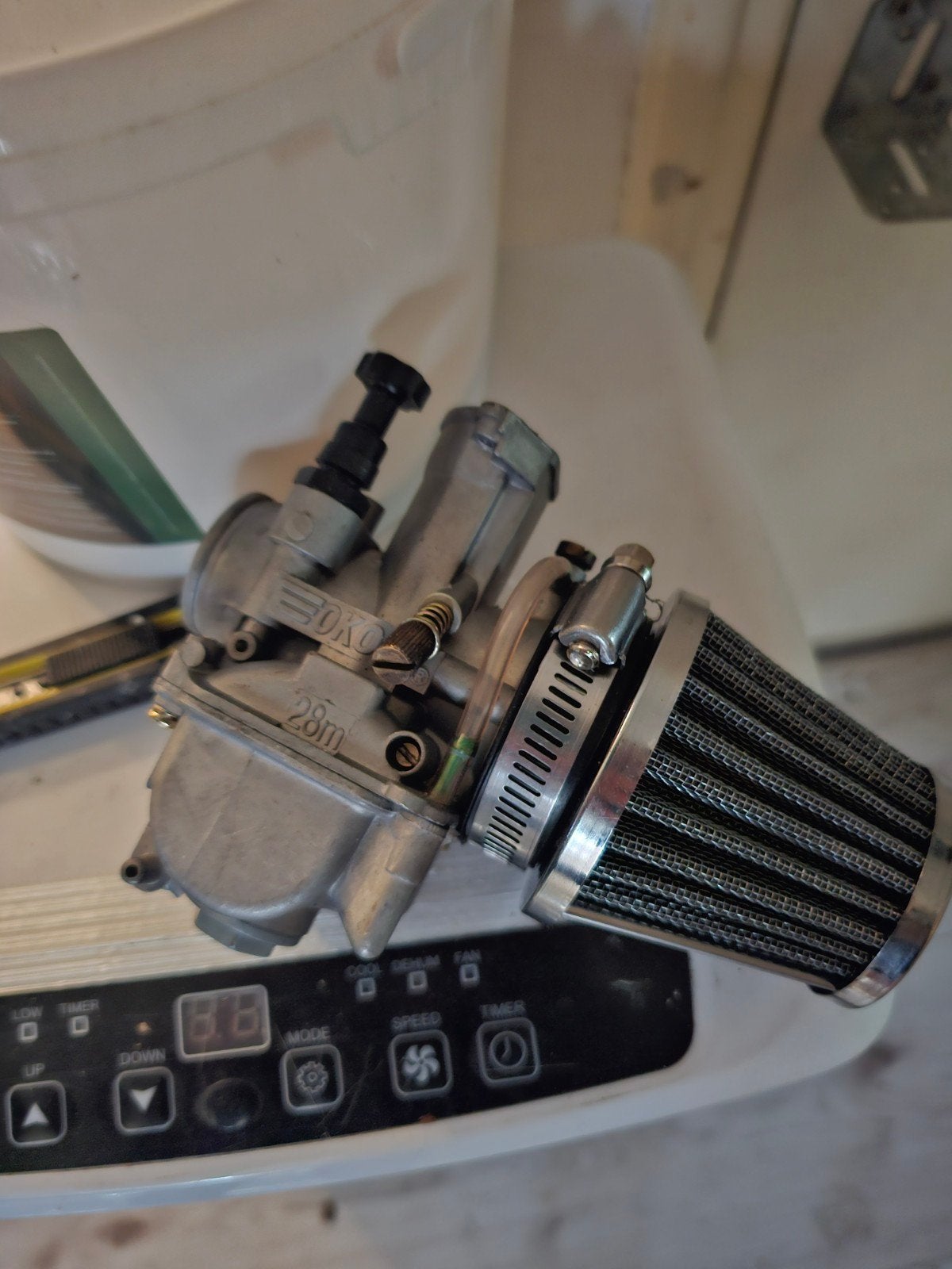 OKO 28mm Carburateur met Luchtfilter, Ophalen of Verzenden, Gebruikt, Carburateur, OKO
