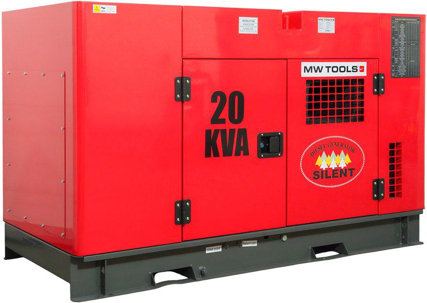 Diesel generator 22 kVA 3x400V- 1x230V watergekoeld MW Tools, Ophalen, Nieuw