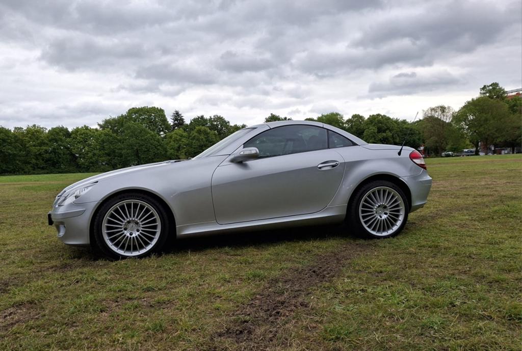 Mercedes-Benz SLK 3.5 Slk350 Roadster AUT 2005 Grijs, Achterwielaandrijving, Cabriolet, 6 cilinders, 3498 cc